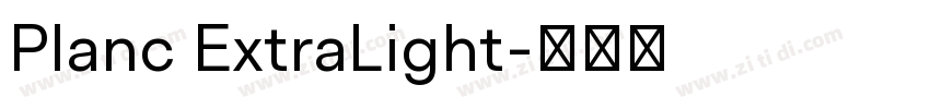 Planc ExtraLight字体转换